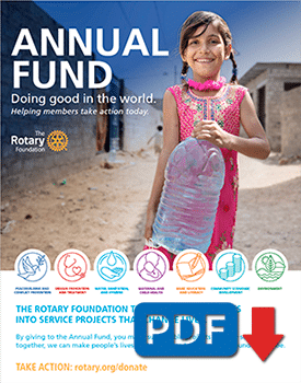 Brochure cover for the annual fund